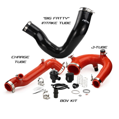 RPM Polaris RZR Turbo R & PRO XP Turbo Silicone Intake J-Tube, Charge Tube W/ BOV, & Intake Tube KIT