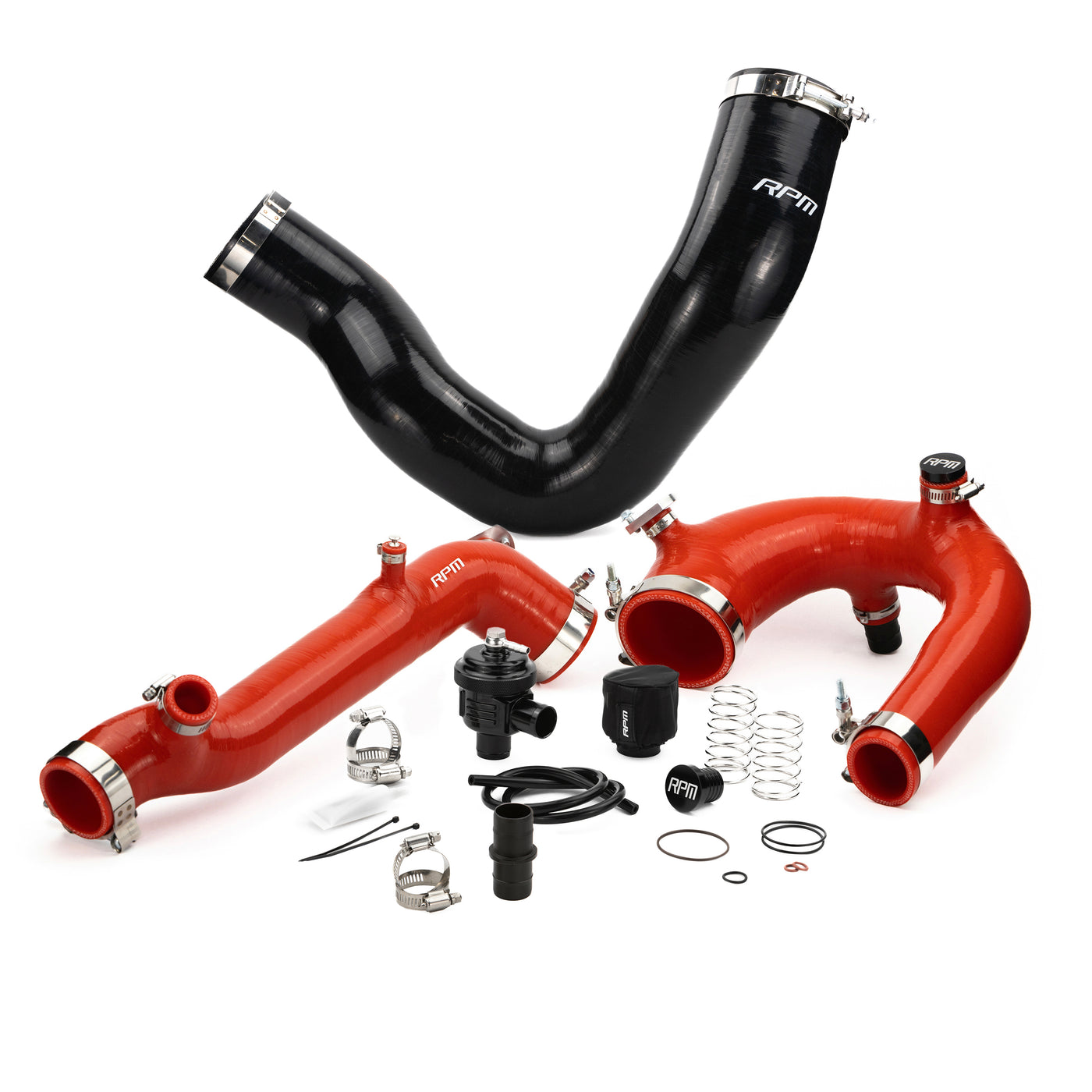RPM Polaris RZR Turbo R & PRO XP Turbo Silicone Intake J-Tube, Charge Tube W/ BOV, & Intake Tube KIT