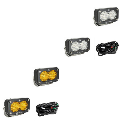 Baja Designs S2 Sport LED Light Pods - Amber/Clear (Set of B