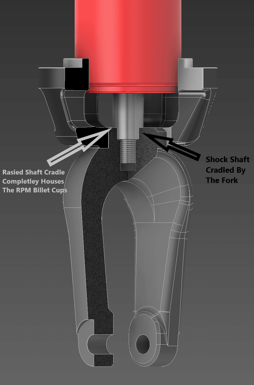 RPM Pro R & Turbo R Billet Lower Front Shock Tuning Fork
