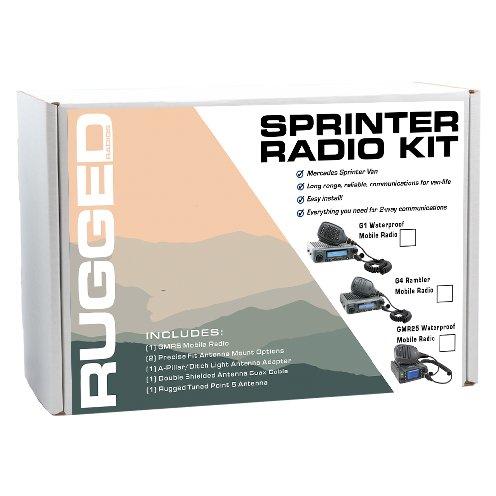 Mercedes Sprinter Van Two-Way GMRS Mobile Radio Kit - G1 Waterproof