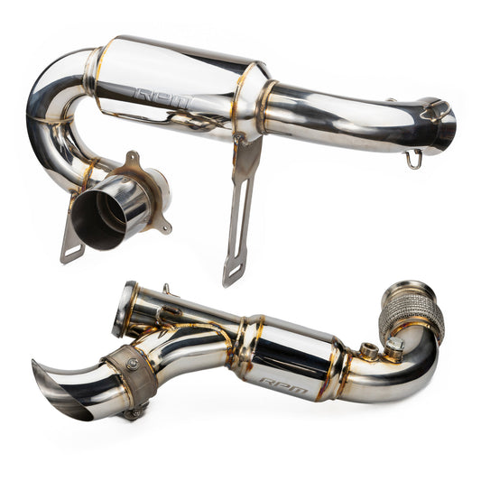 RPM X3 FULL 3" Exhaust Monster Core Muffler & Mid Pipe Can Am Maverick X3 Turbo, R, & RR 2017-2025