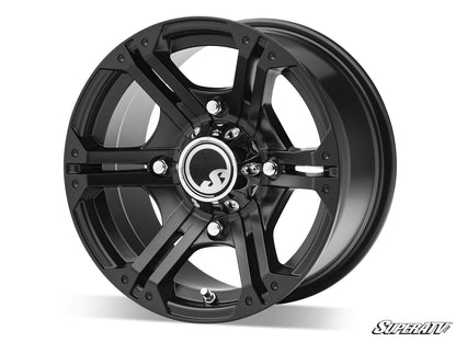 Sticky XT Warrior Tires 34x10x14 on 14x7 Bandit H-Series Black Wheels 4/156 Pattern