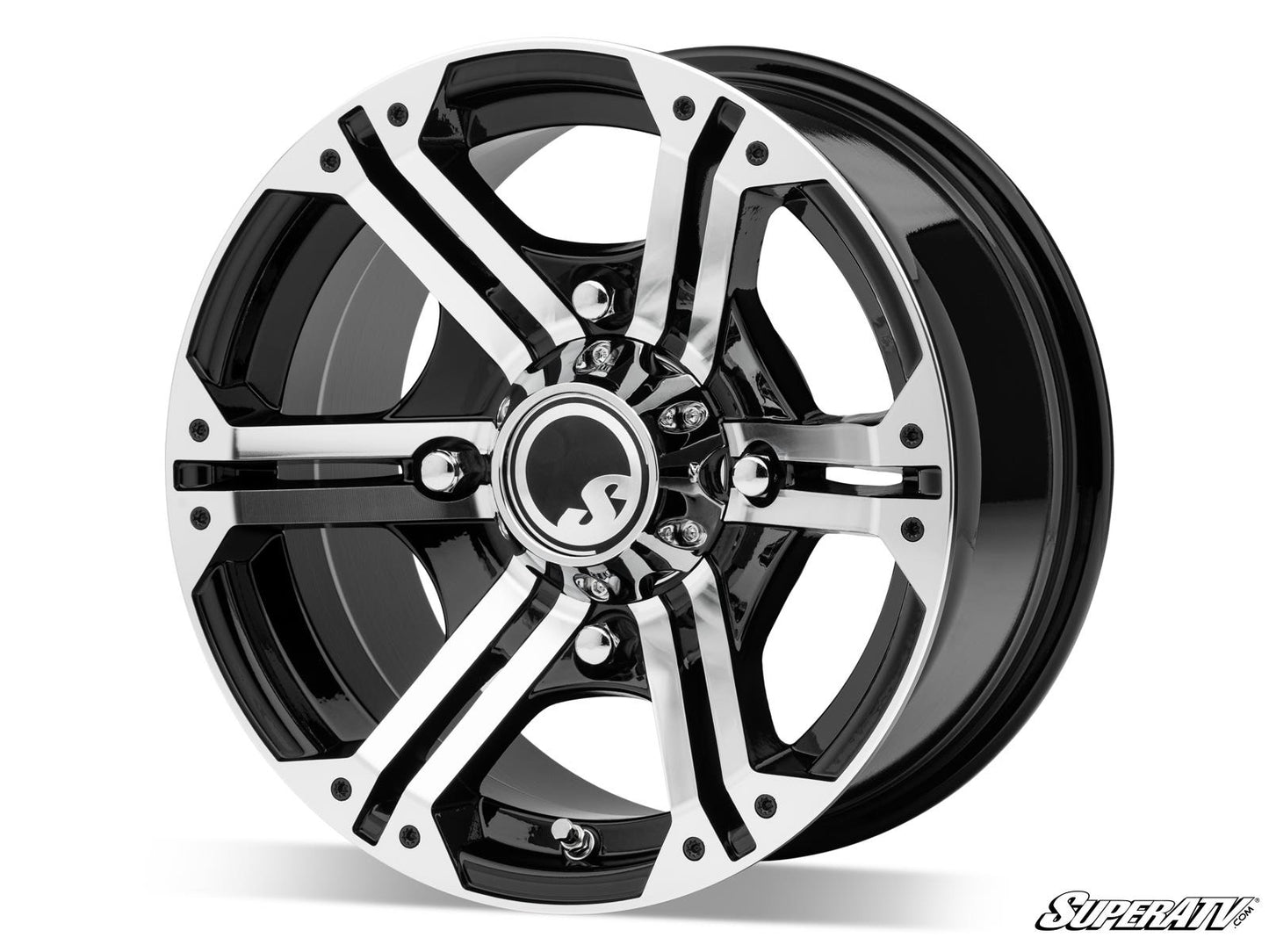 Sticky XT Warrior Tires 34x10x14 on 14x7 Bandit H-Series Machined Finish Wheels 4/156 Pattern