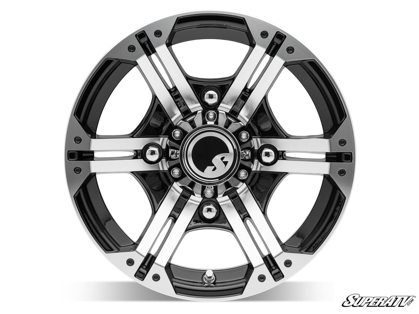 Sticky XT Warrior Tires 34x10x14 on 14x7 Bandit H-Series Machined Finish Wheels 4/156 Pattern