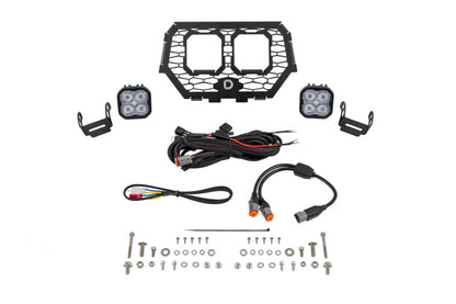 Diode Dynamics 14-18 Polaris RZR XP Stage Series LED Grille Kit - Sport White Fog