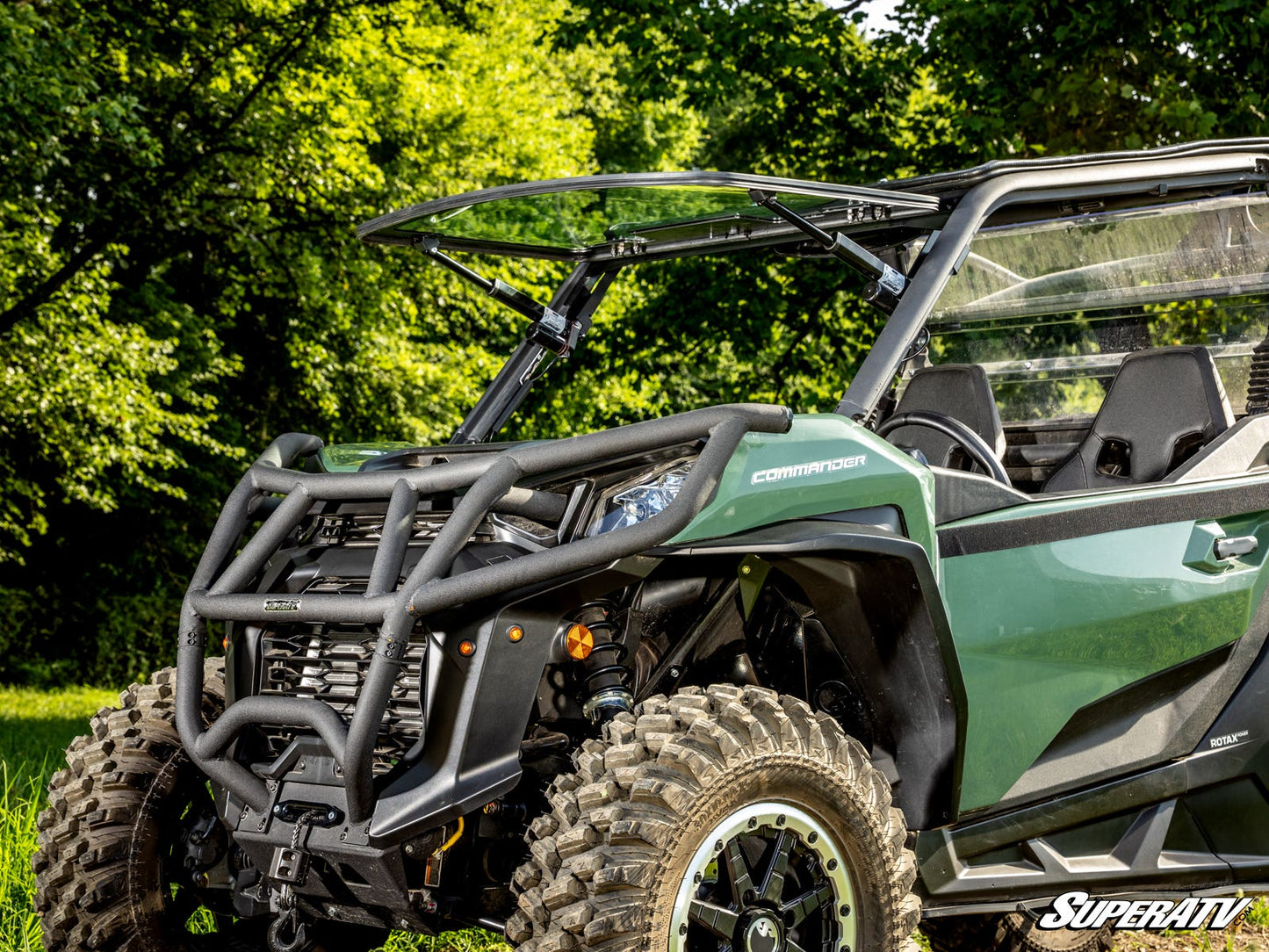 Can-Am Commander MaxDrive Power Flip Glass Windshield