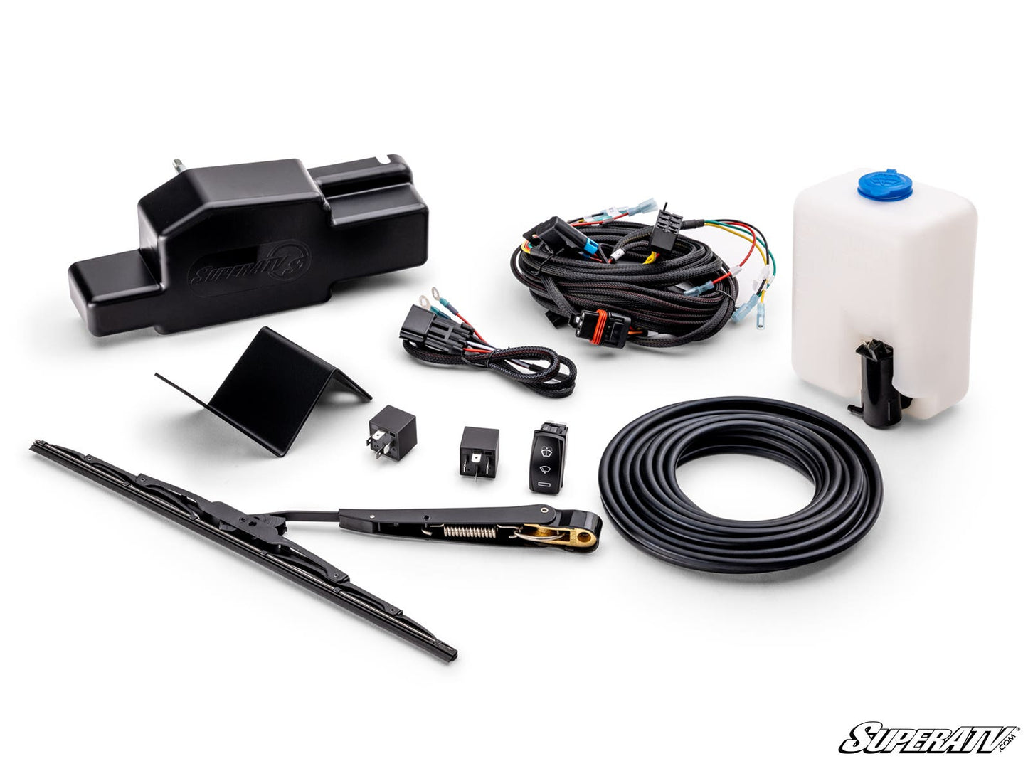 Electric UTV Windshield Wiper Kit for SuperATV MaxDrive Power Flip Glass Windshields