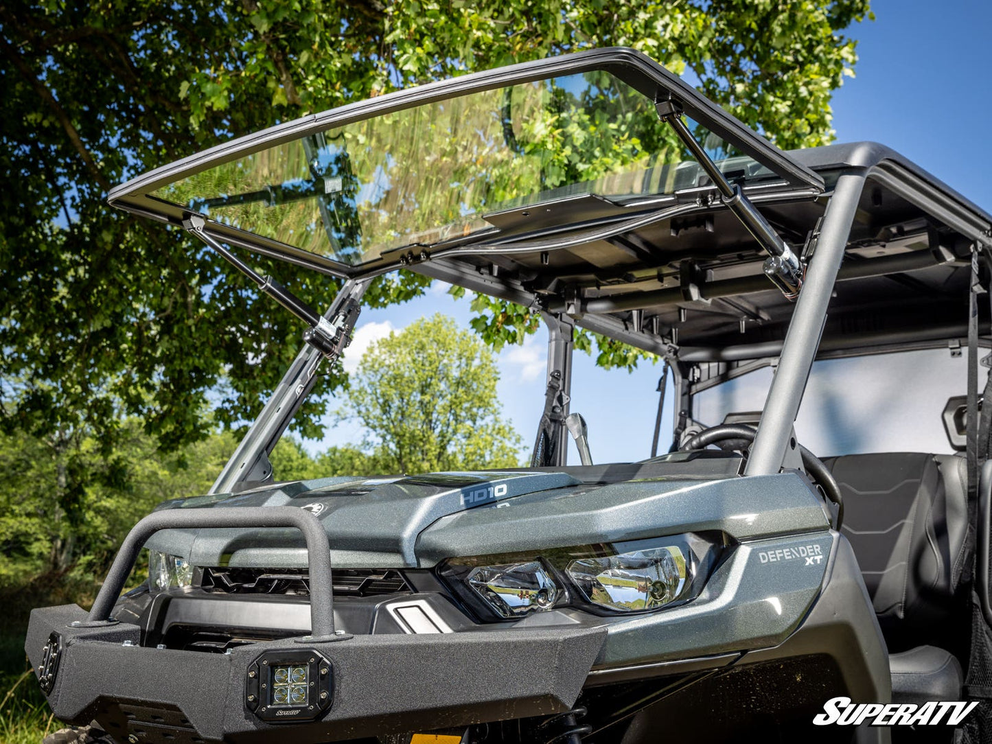 Can-Am Defender HD10 MaxDrive Power Flip Glass Windshield