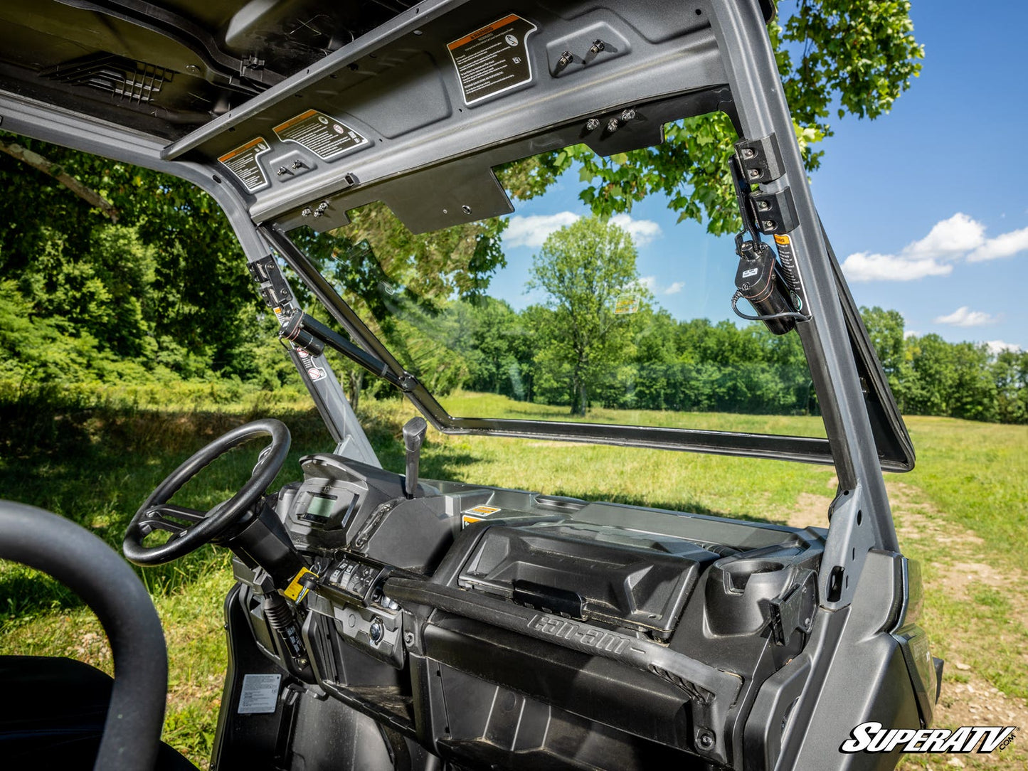 Can-Am Defender HD9 MaxDrive Power Flip Glass Windshield