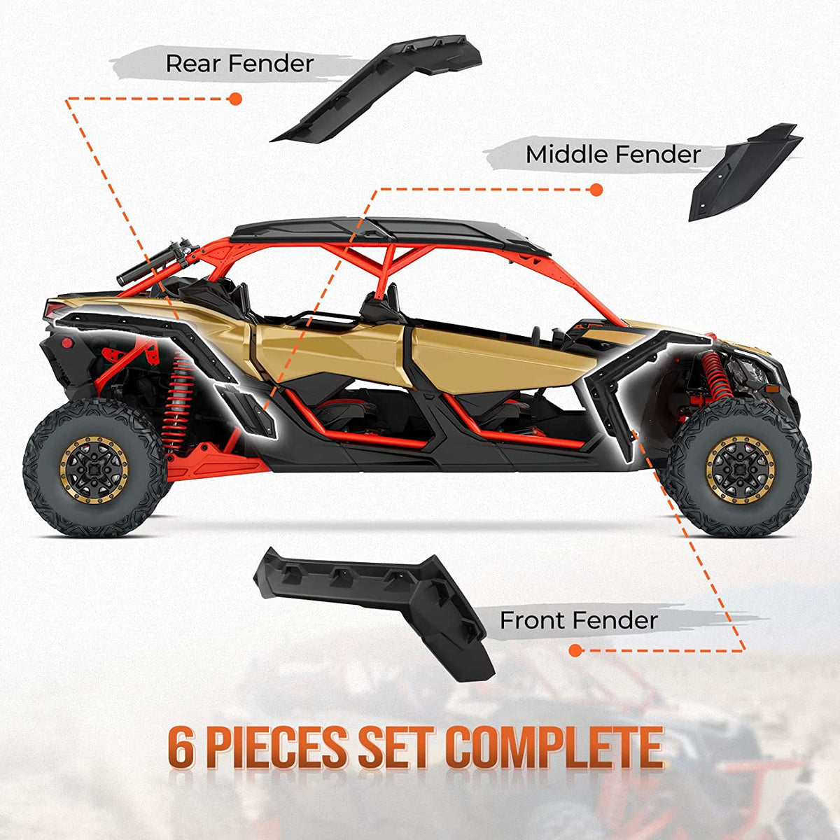 Front Bumpers & Mud Fender Flares For Can-Am Maverick X3 - Kemimoto