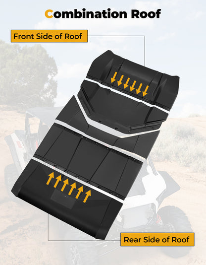5-in-1 Hard Plastic Roof for Polaris RZR XP4 1000 (4 Doors) 2024-2025 - Kemimoto