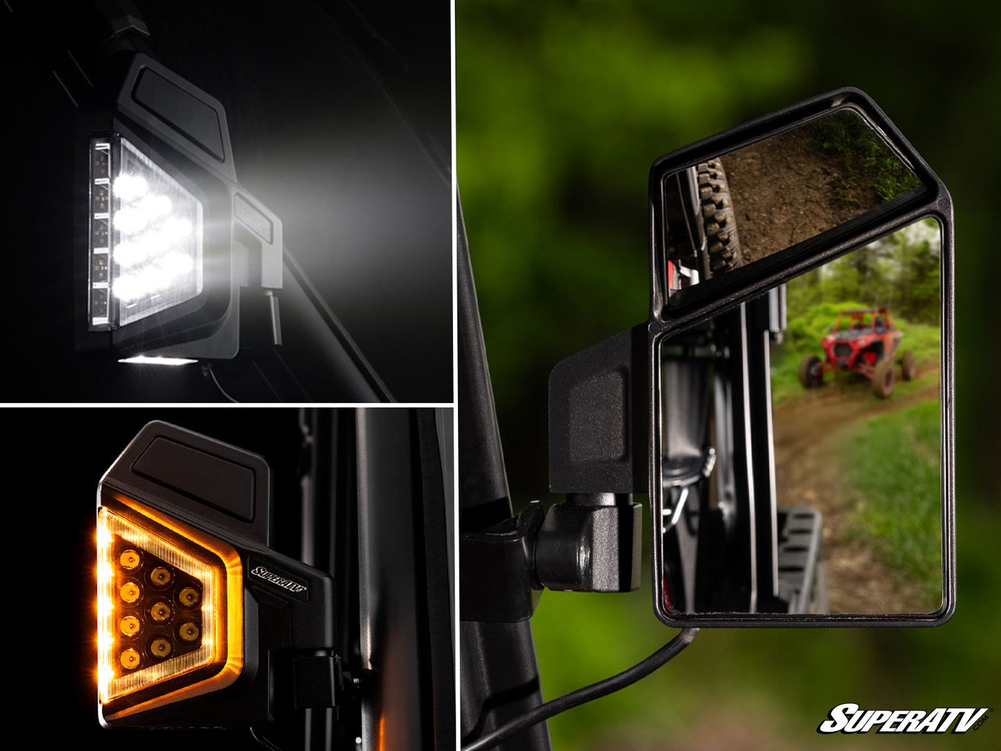 Can-Am Dual Section LED Side-View Mirrors