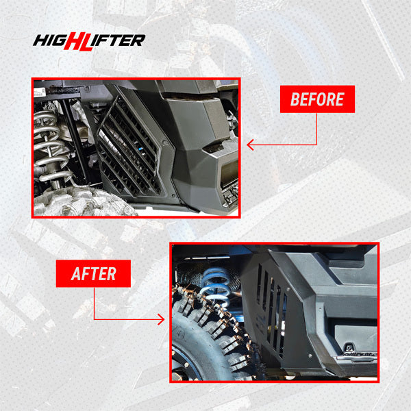 High Lifter Rear Inner Wheel Well Covers - Rear Inner Rear Well Cover Polaris
