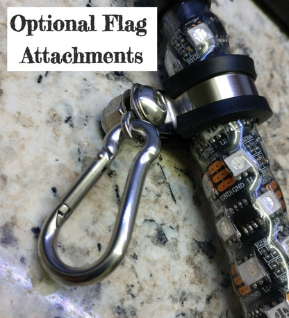Bluetooth Custom Color LED whips for UTV's w/Brake & Turn Signal function