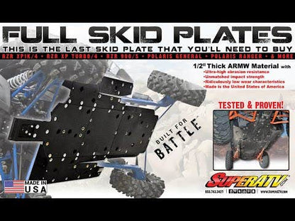 Polaris RZR XP 4 Turbo Full Skid Plate