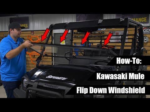 Kawasaki Mule Pro Flip Down Windshield