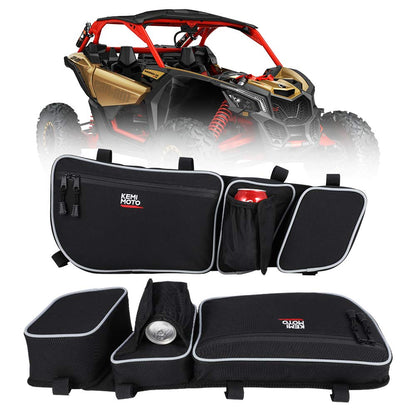 Storage Door Bags with Removable Knee Pad for Can Am Maverick X3 - Kemimoto