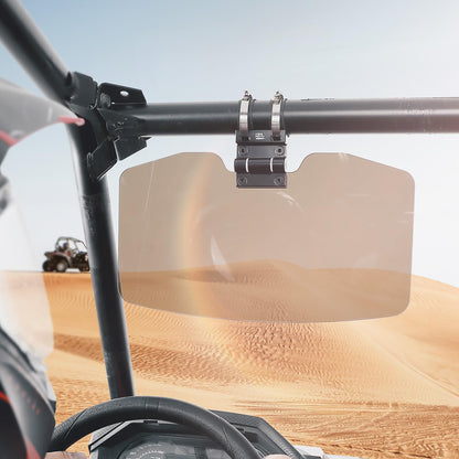 Oversized Upgraded UTV Sun Visor Mirror for 1.5â€?2â€?Roll Bars - Kemimoto