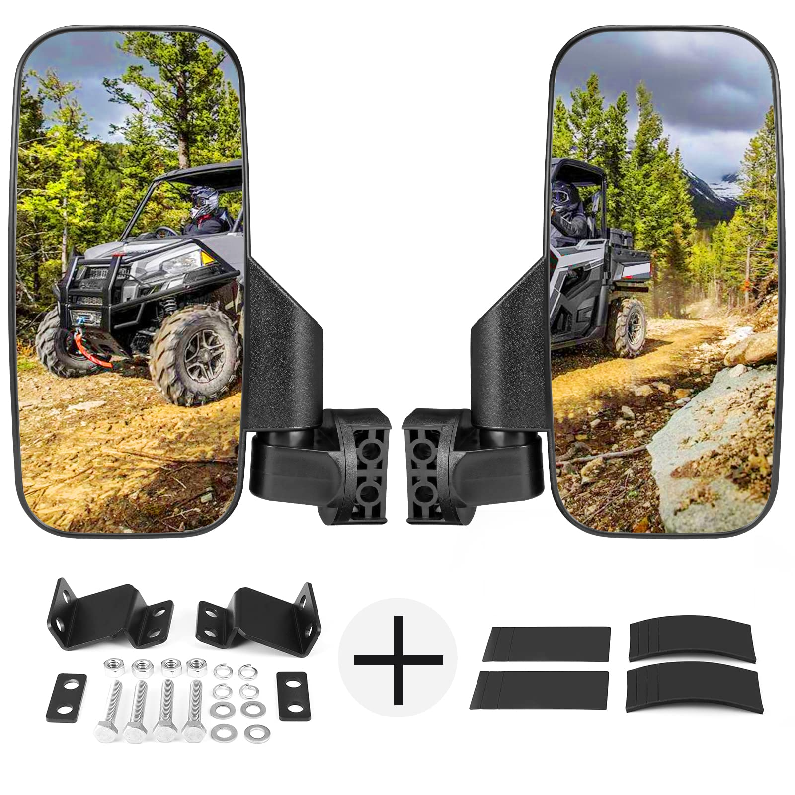 Side Mirrors Compatible with Polaris Ranger 2015-2023 - Kemimoto