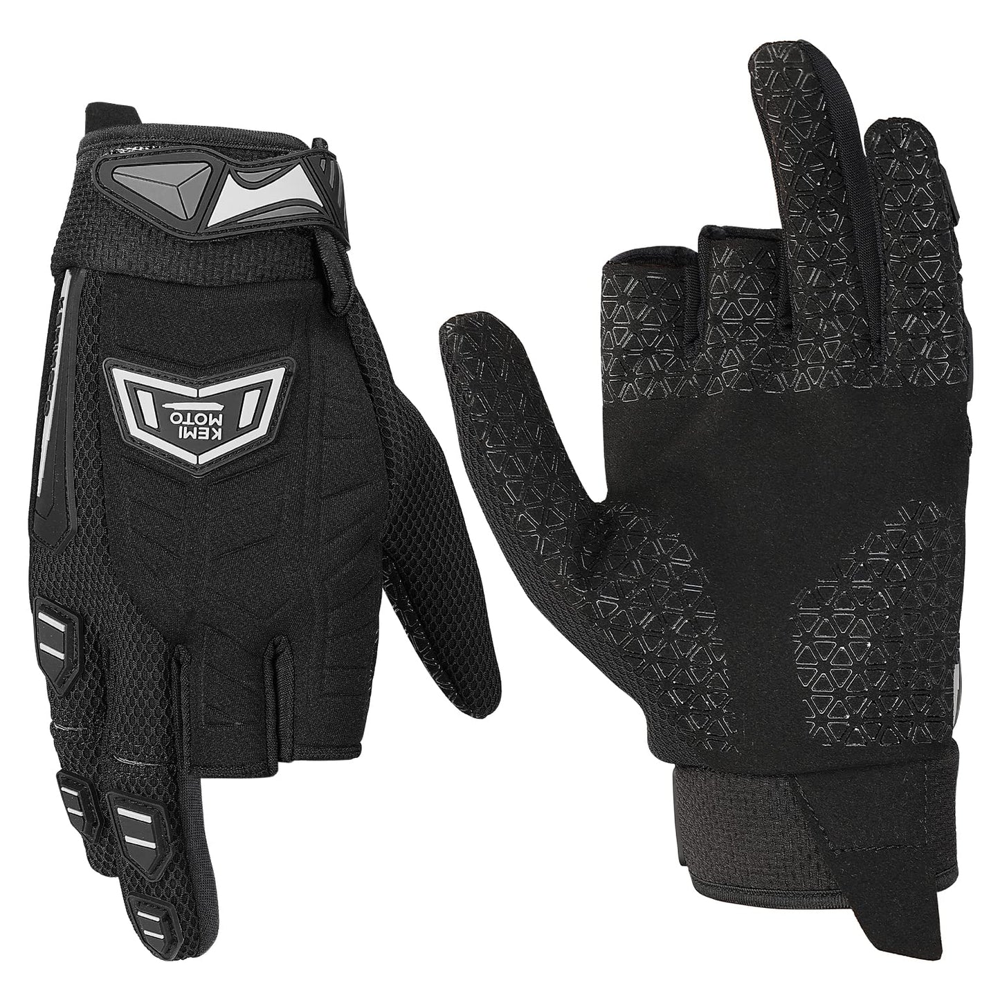 Motorcycle 2 Fingerless Design Paintball & Airsoft Gloves - Kemimoto