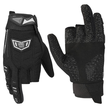Motorcycle 2 Fingerless Design Paintball & Airsoft Gloves - Kemimoto
