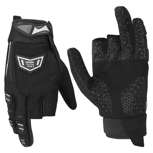 Motorcycle 2 Fingerless Design Paintball & Airsoft Gloves - Kemimoto