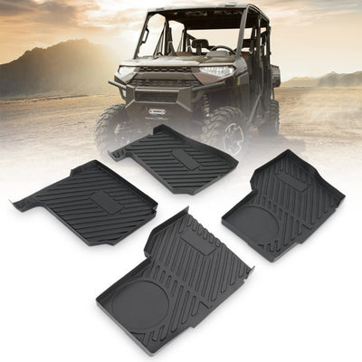 Floor Mats for Polaris Ranger Crew XP 1000 (2019-2024) 4 Pcs