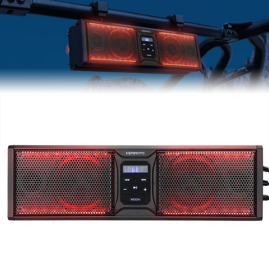 UTV Sound Bar, IP65 Waterproof Dustproof Bluetooth Connectivity 16 Inch ATV SoundBar - Kemimoto