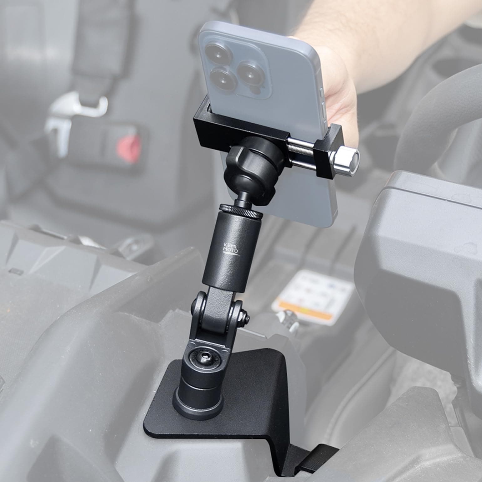 360Â° Adjustable CNC Phone Mount for Can-Am Maverick X3/MAX - Kemimoto