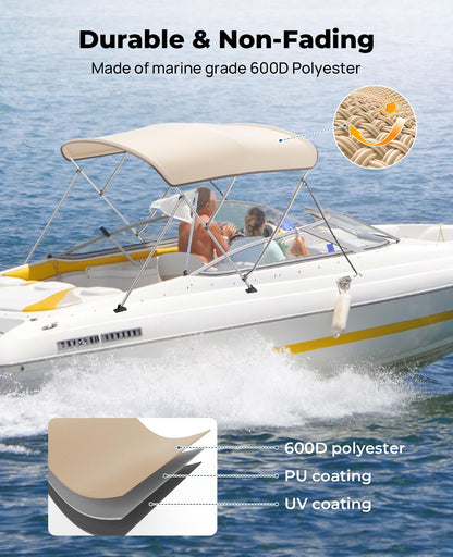 4 Bow Bimini Top Foldable 67''-96'' Width - Kemimoto