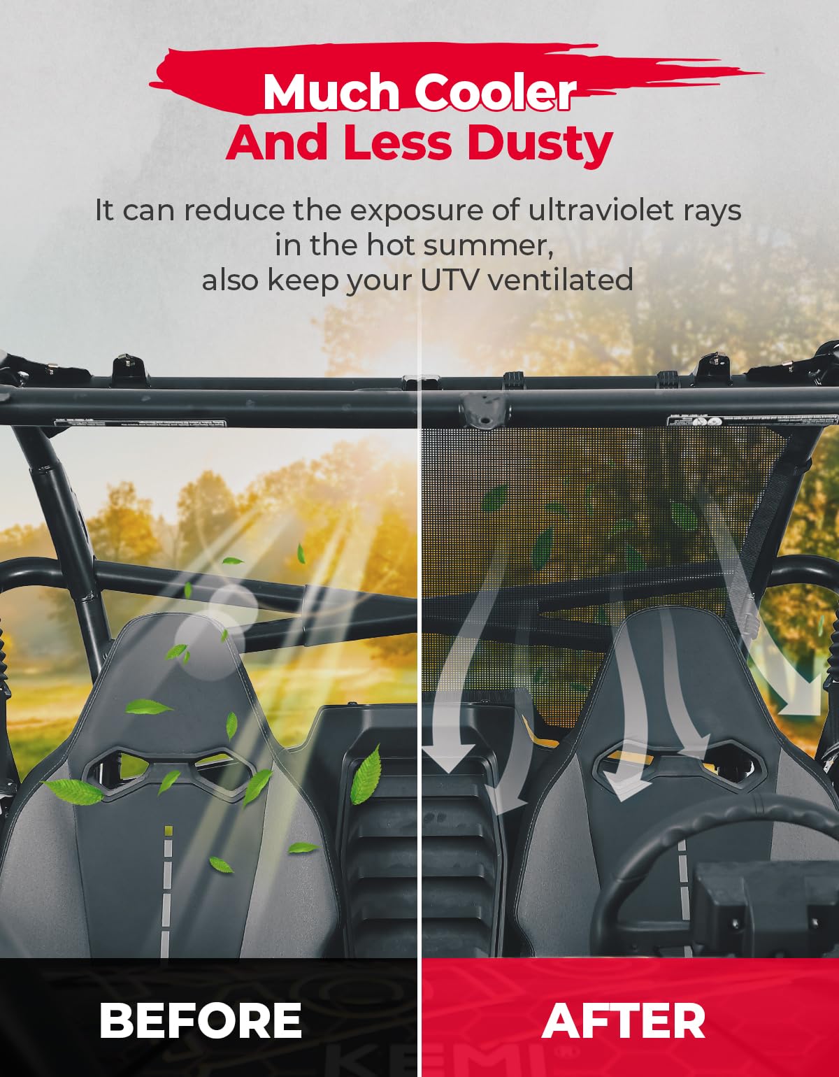 Soft Rear Window Nets For CFMOTO ZForce 950 - Kemimoto