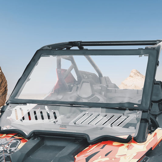 UTV Front Half Windshield PVC Fit Polaris RZR - Kemimoto