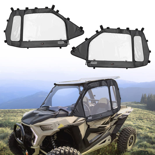 Cab Enclosures 2 Soft Upper Doors 3-IN-1 Flip Windshield for Polaris RZR XP 1000