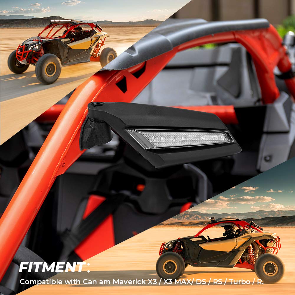 Side Mirrors with Turn Signal Light for Can-Am Maverick X3