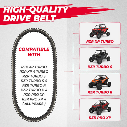 Polaris RZR PRO XP Drive Belt, RZR XP Turbo Heavy Duty Engine Belt - Kemimoto