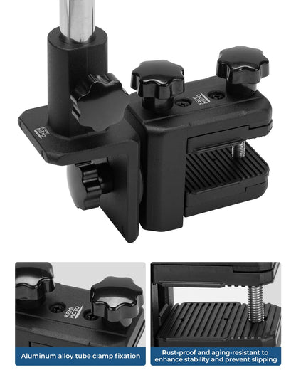 360Â° Adjustable Boat Rear Mirror with Telescoping Pole 4.5"x8" - Kemimoto