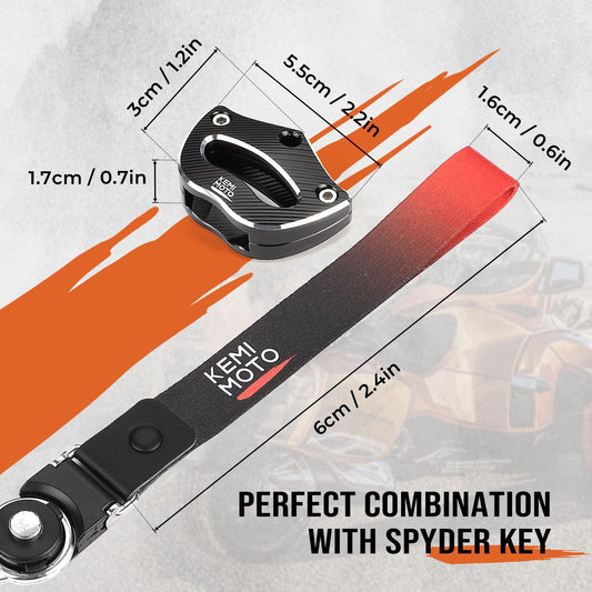 Key Holder With Lanyard Fit Can-Am Spyder - Kemimoto