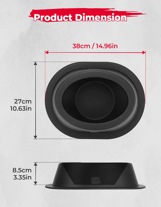 2PCS UTV Universial Speaker Pods For 6.5" Speakers - Kemimoto