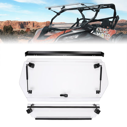 3-in-1 Folding Half Flip Windshield For 2020+ CFMOTO ZForce 950 - Kemimoto