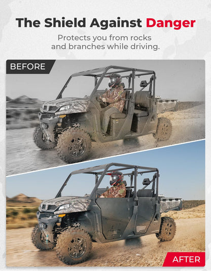 Aluminum Half Doors for CFMOTO Uforce 1000XL 2022-2024 - Kemimoto