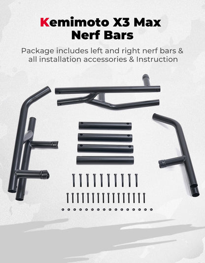 Nerf Bars, Rock Sliders for Can-Am Maverick X3 MAX