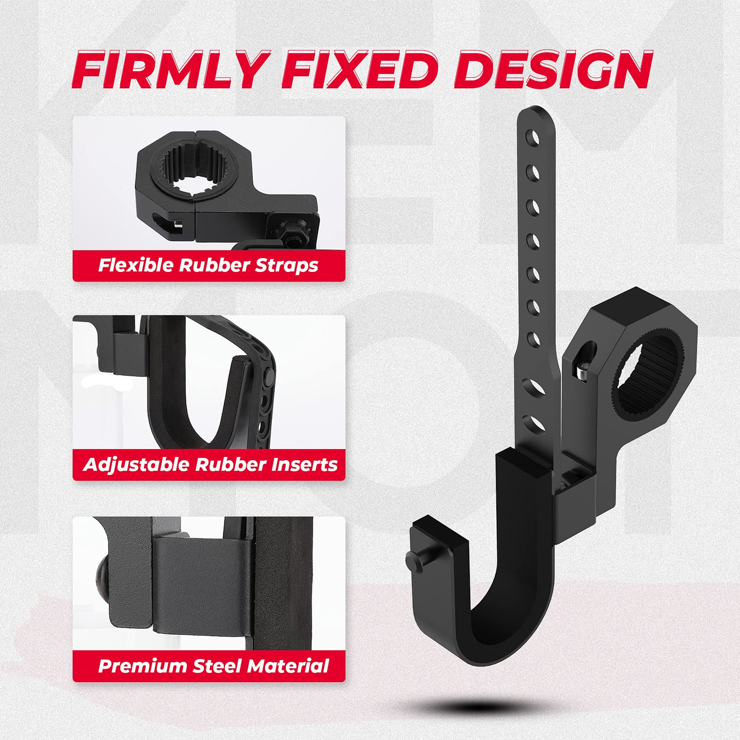 UTV Shotgun Holder, Fits for 1.75â€?2â€?Roll Bars Ski Rack Bow Rack(2 pieces) - Kemimoto
