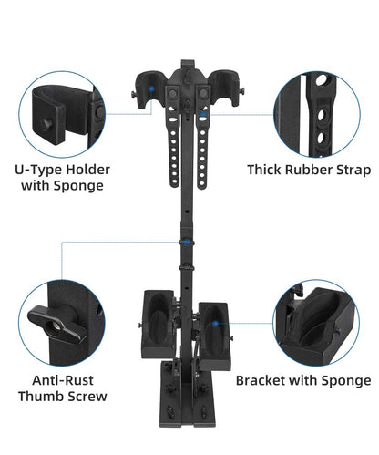 UTV Shotgun Holder, Floor Vertical Mount Holder - Kemimoto