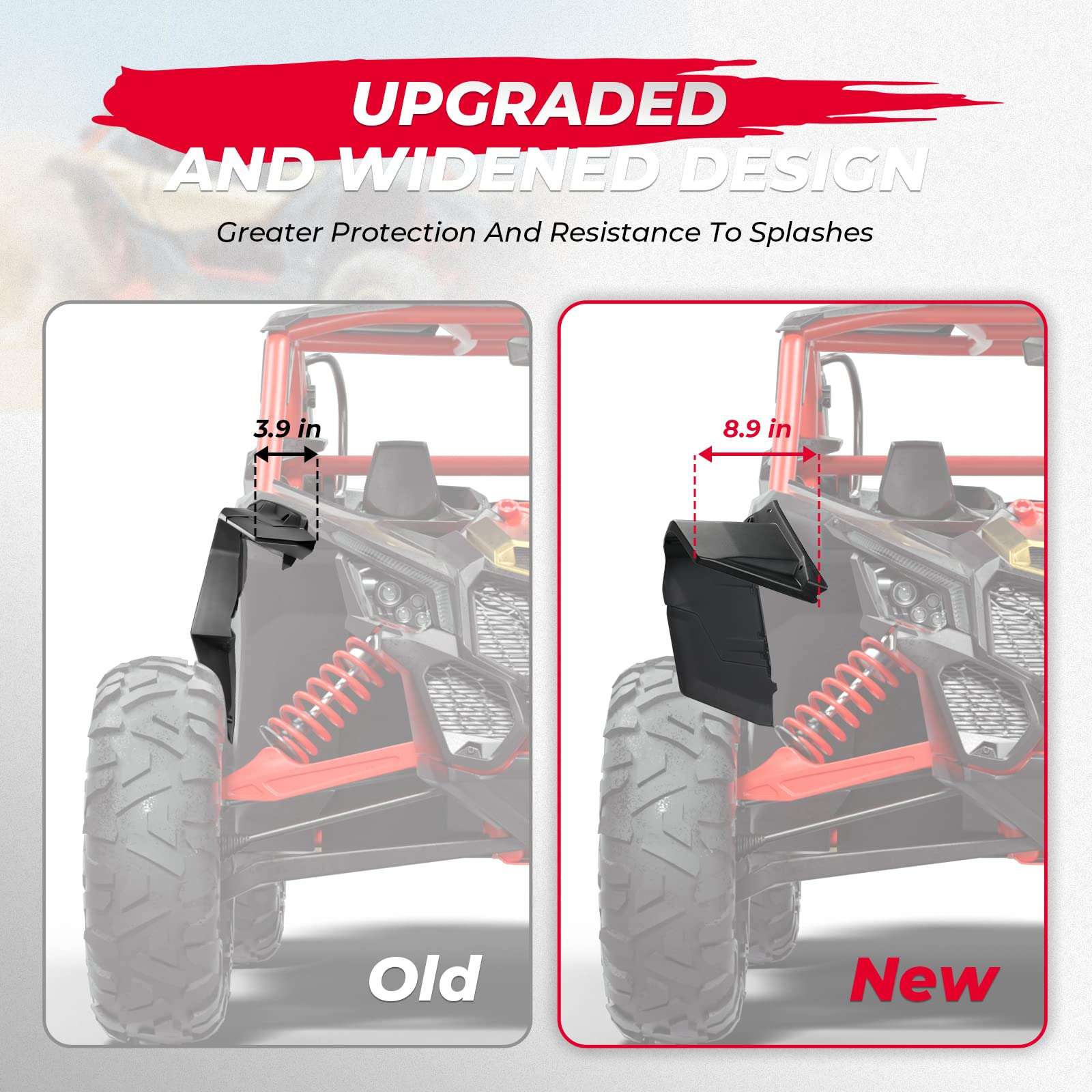 Upgraded Extended Fender Flares Fit Can-Am Maverick X3 / X3 Max - Kemimoto