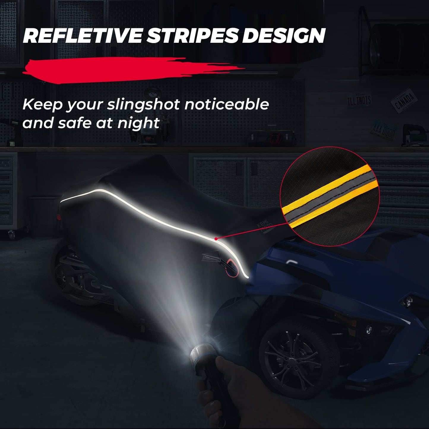 Half Cover Cockpit Cover Compatible with Polaris Slingshot - Kemimoto