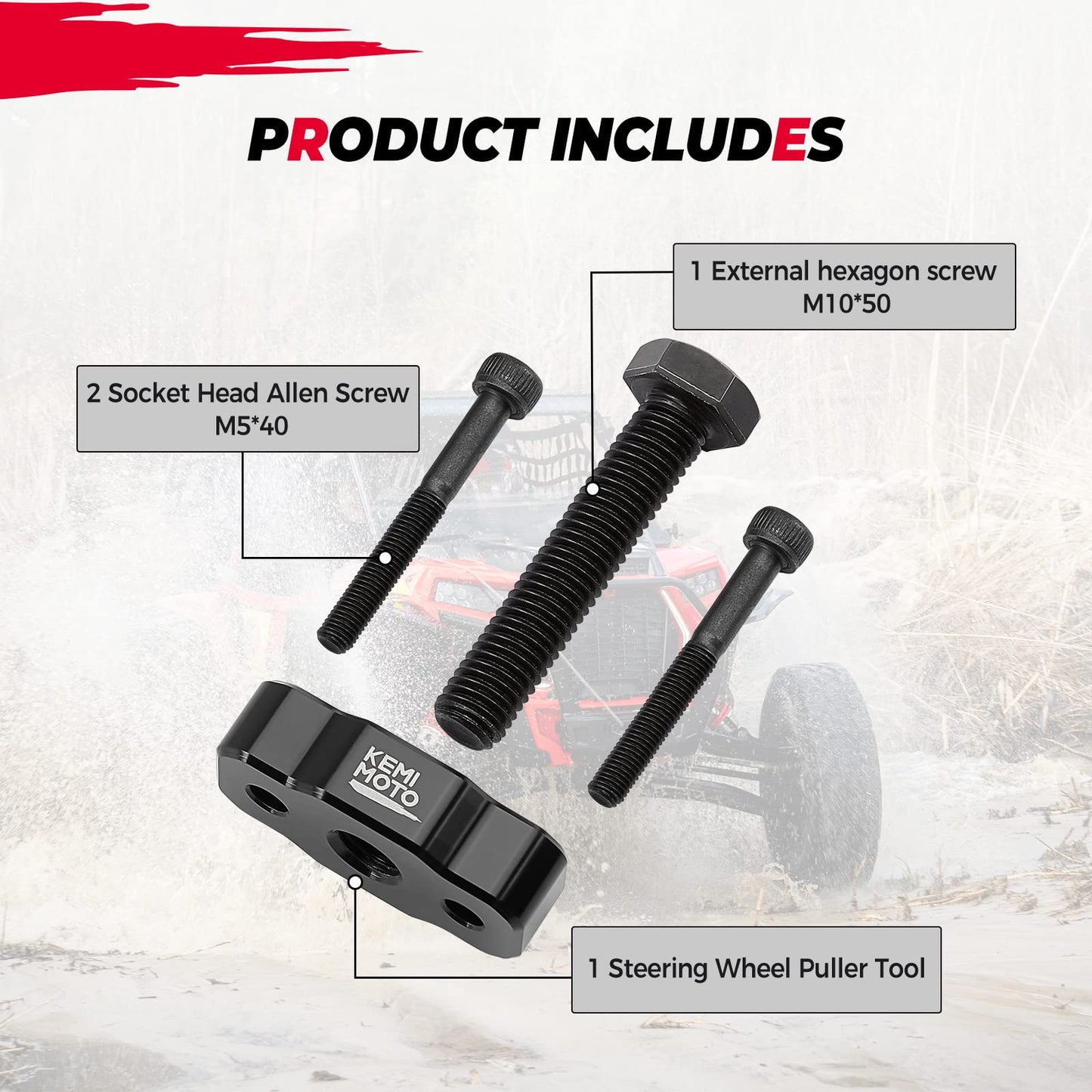 UTV Steering Wheel Removal Tool for Polaris RZR XP 1000 Turbo
