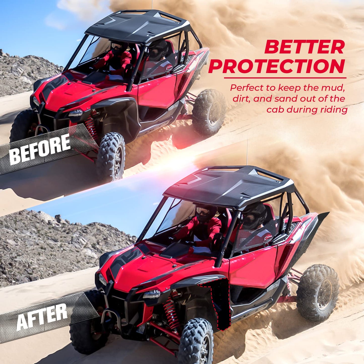 Fender Flares Mud Guards Fit Talon 1000x 1000r 1000x4 (2019-2022) - Kemimoto