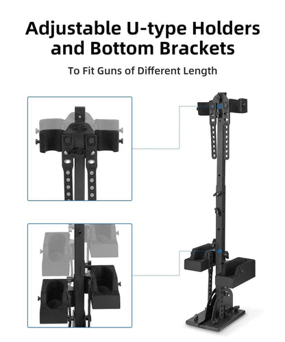 UTV Shotgun Holder, Floor Vertical Mount Holder - Kemimoto