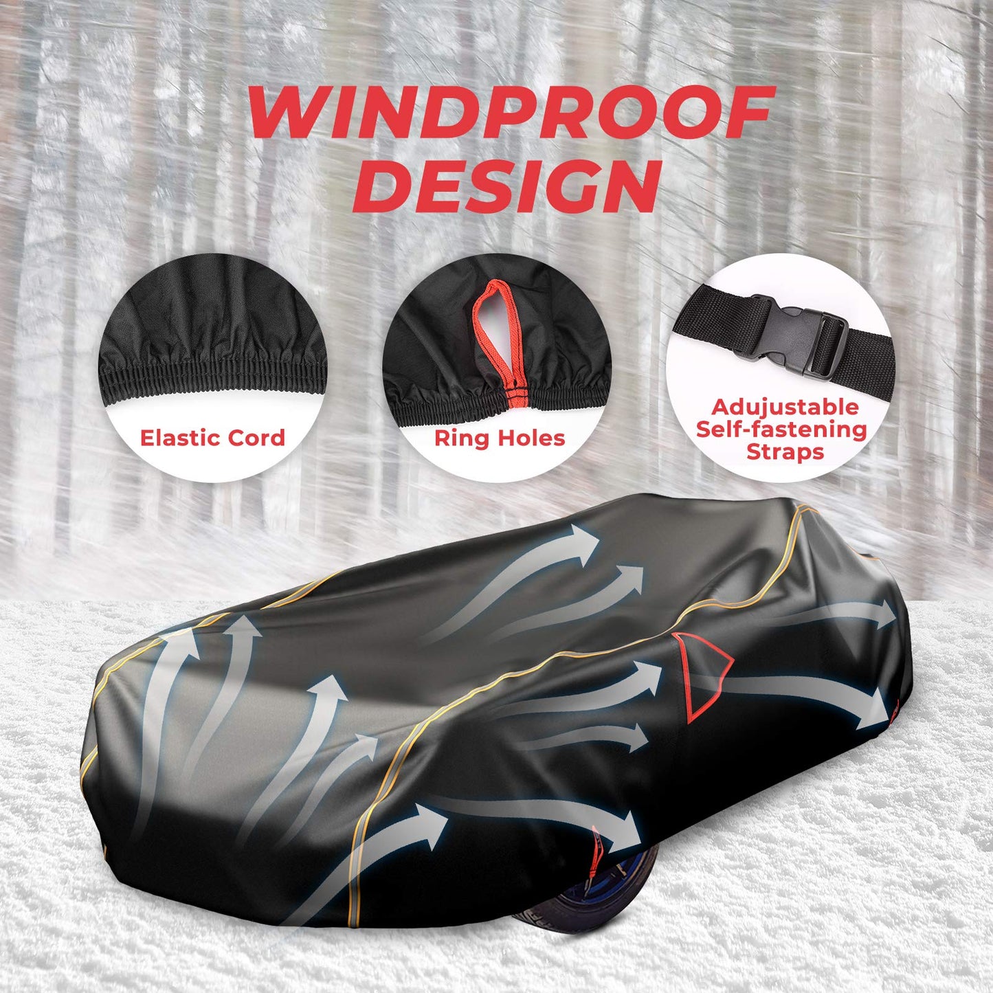 Full Cover with Reflective Strips Fit Polaris Slingshot S/R/SL/SLR/GT - Kemimoto